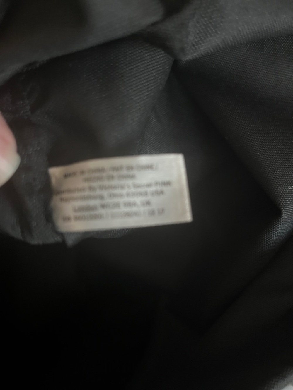 PINK Victoria's Secret Black Mesh and Silver Drawstring Bag - Picture 4 of 5